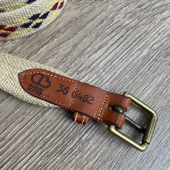 Authentic Dooney & Bourke leather / woven canvas belt . - Picture 4 of 7